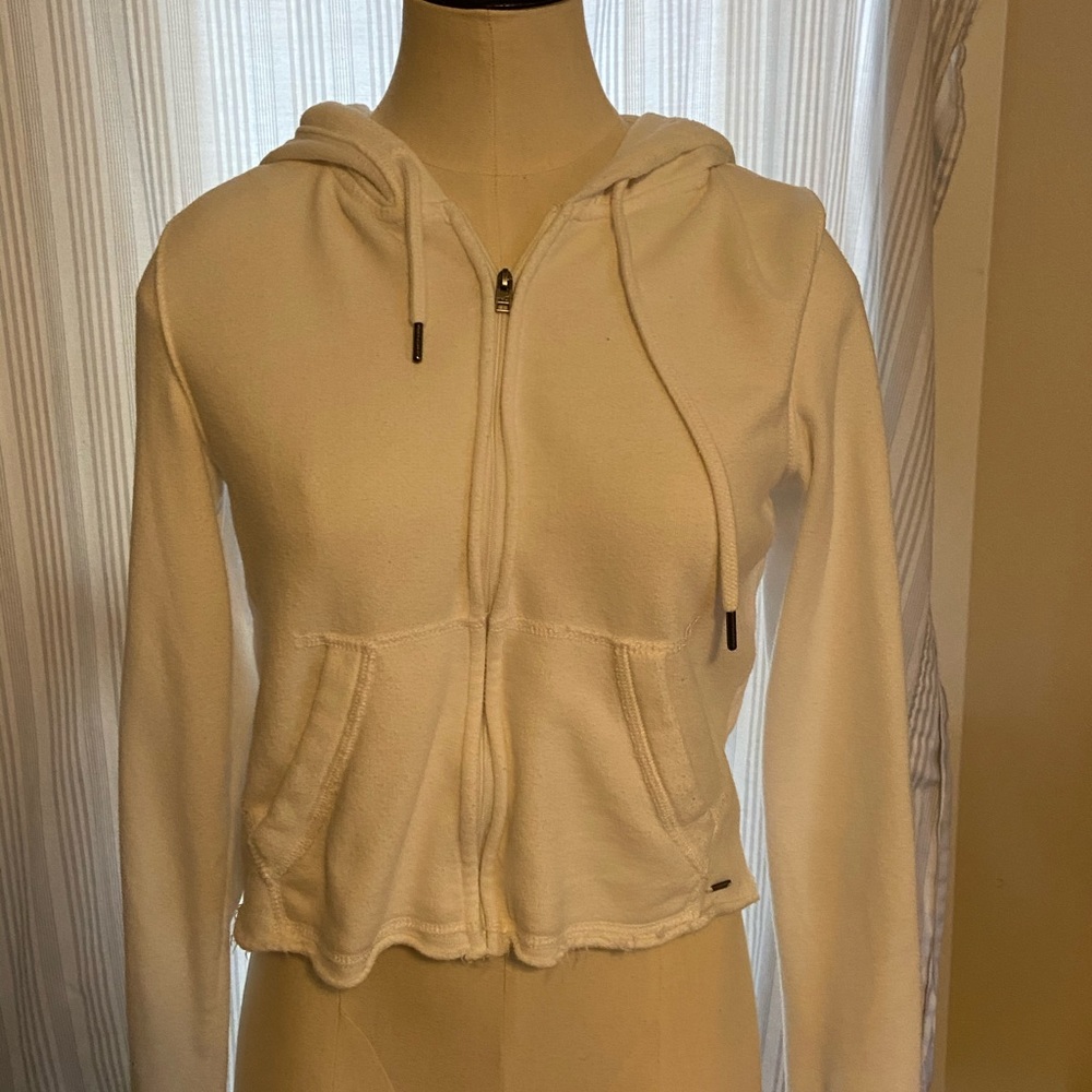 Cropped Hollister Zip-Up Hoodie